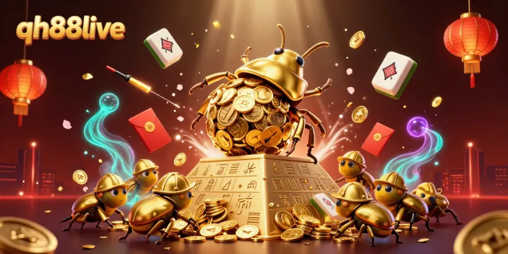 Engage with exclusive gaming experiences at qh88live amidst vibrant casino elements.