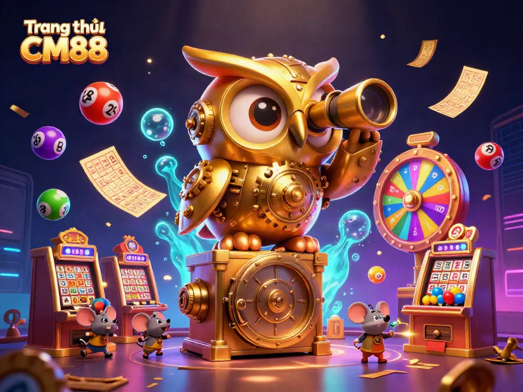 Engage with the energetic scene at Trang chủ CM88, featuring dynamic lottery elements and a vibrant casino atmosphere.