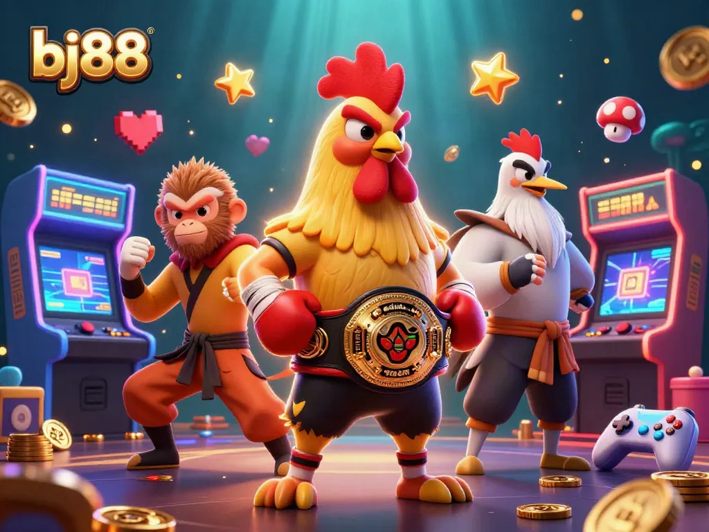 Experience thrilling action with bj88's immersive online casino games featuring vibrant characters and dynamic gaming elements.
