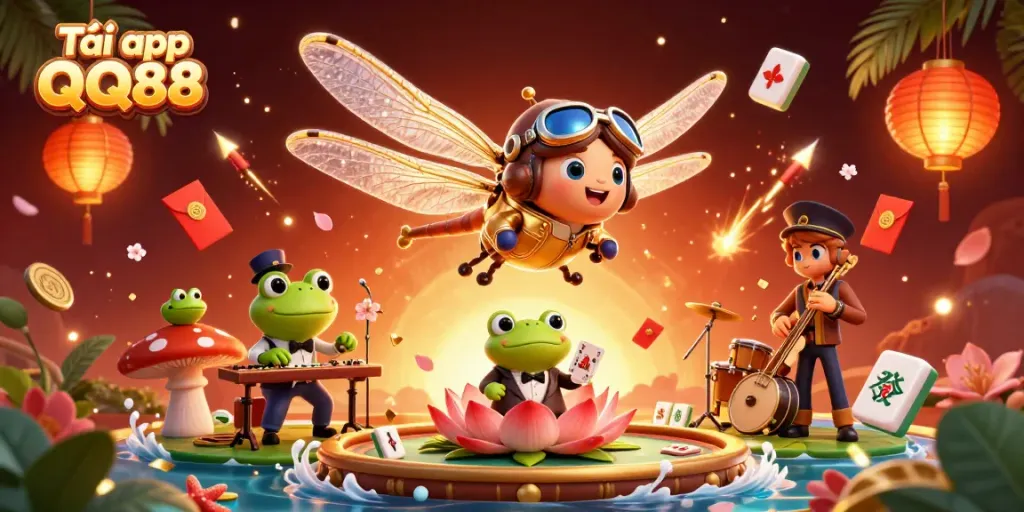 Tải app QQ88 now to enjoy a vibrant casino scene with exciting characters and rich graphics.