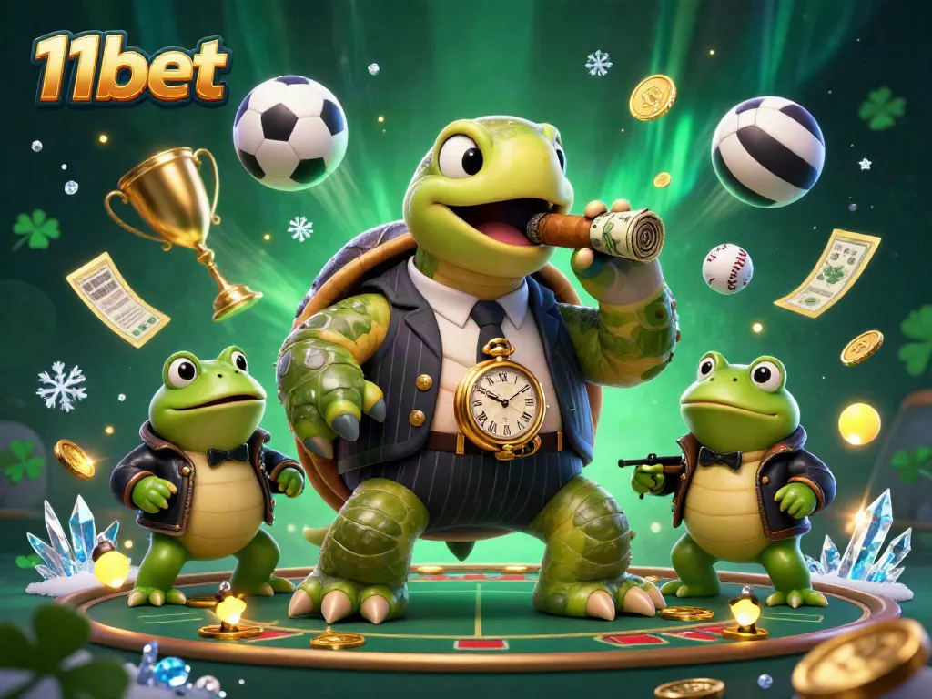 Experience 11bet's vibrant casino scene with animated characters and dynamic game elements.