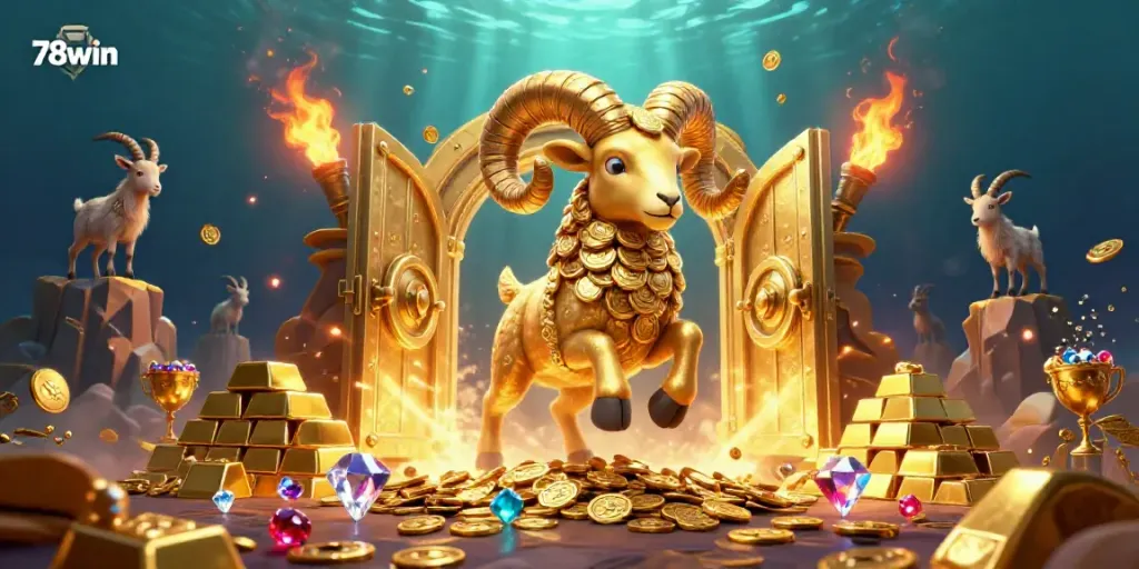 Experience winning moments with 78win as the golden ram charges through a dazzling treasure vault.