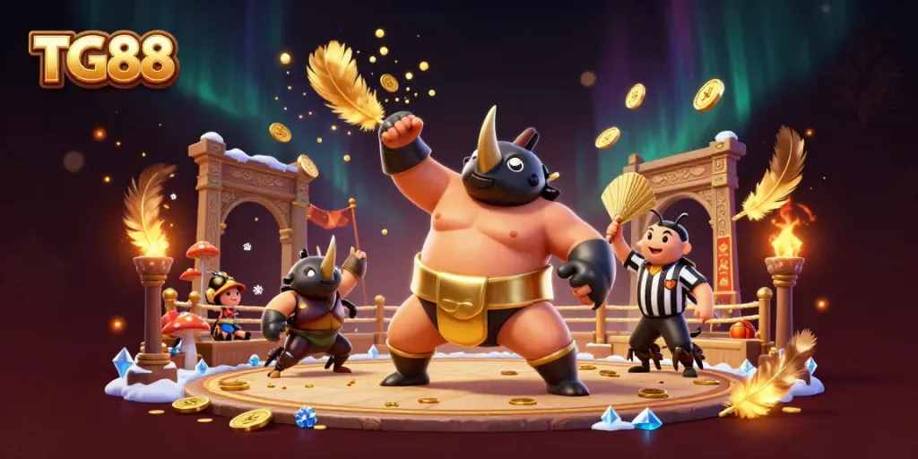 Experience the thrill of TG88 with powerful beetle champions battling for jackpot coins!