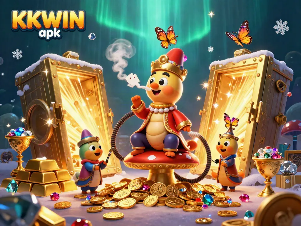 Experience the excitement of KKWIN apk with vibrant casino elements and engaging characters.