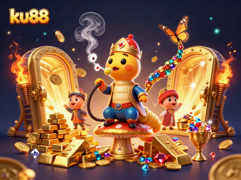 Engage with ku88's vibrant casino atmosphere through immersive gaming symbols and treasures.