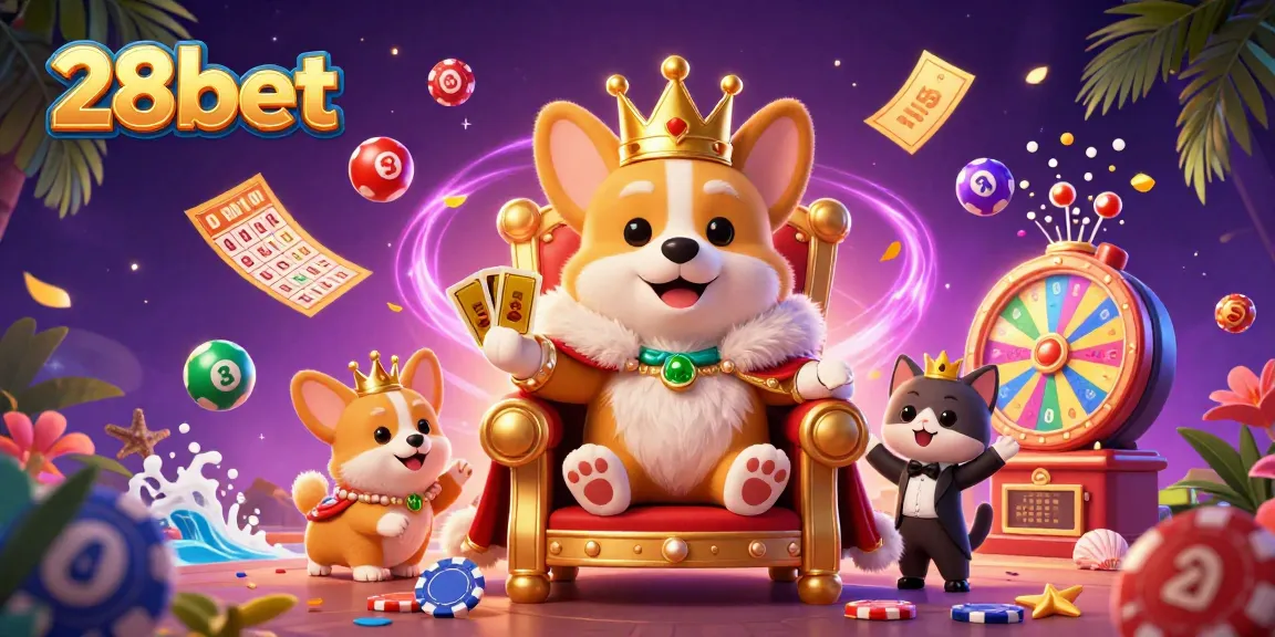 Experience thrilling gameplay at 28bet with exciting lottery balls and vibrant casino elements.