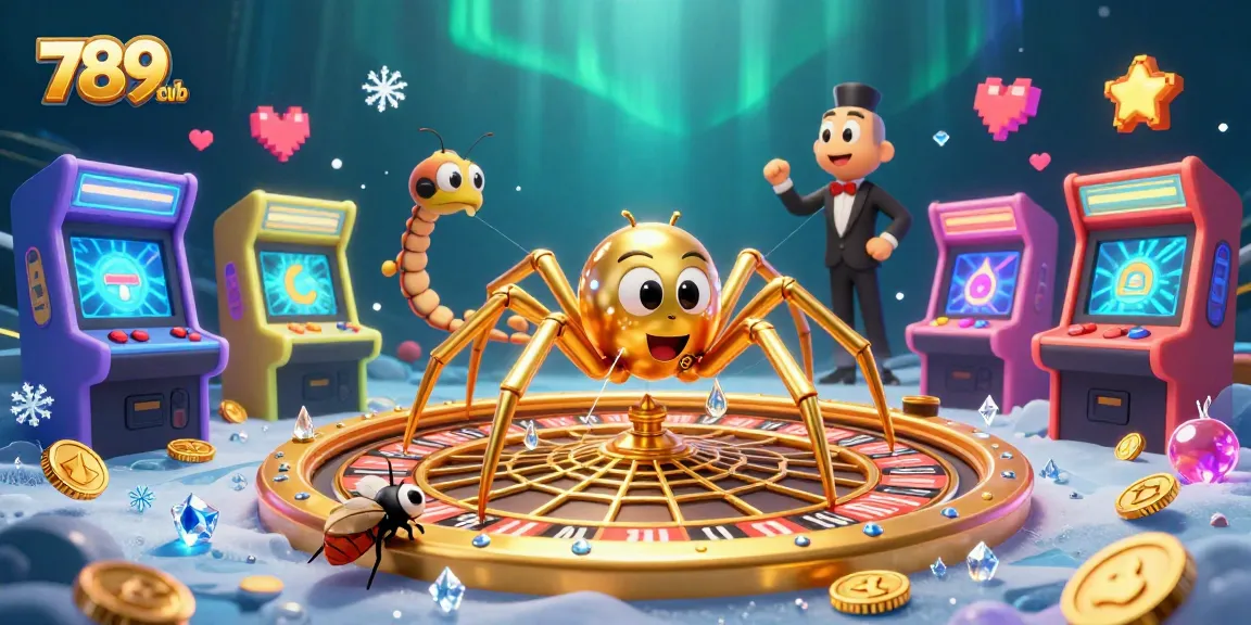 Experience thrilling bets at 789club's roulette web, featuring vibrant gaming elements and characters.