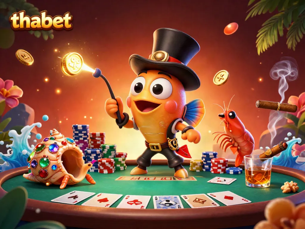 Experience exciting gameplay with thabet in a vibrant underwater casino scene featuring various gaming elements.