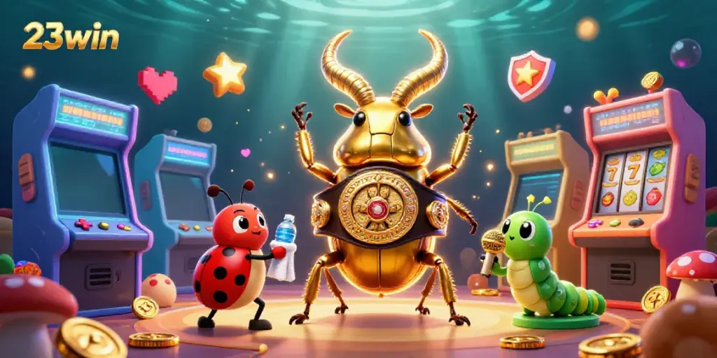 Experience thrilling gameplay with 23win's dynamic slot adventures featuring fun characters and effects.