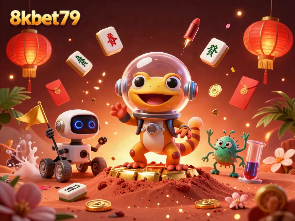 Experience thrilling gaming at 8xbet79 with vibrant Martian scenes and dashing characters.