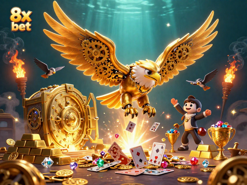 Experience the thrill of winning with 8x bet and a dynamic 3D casino scene.