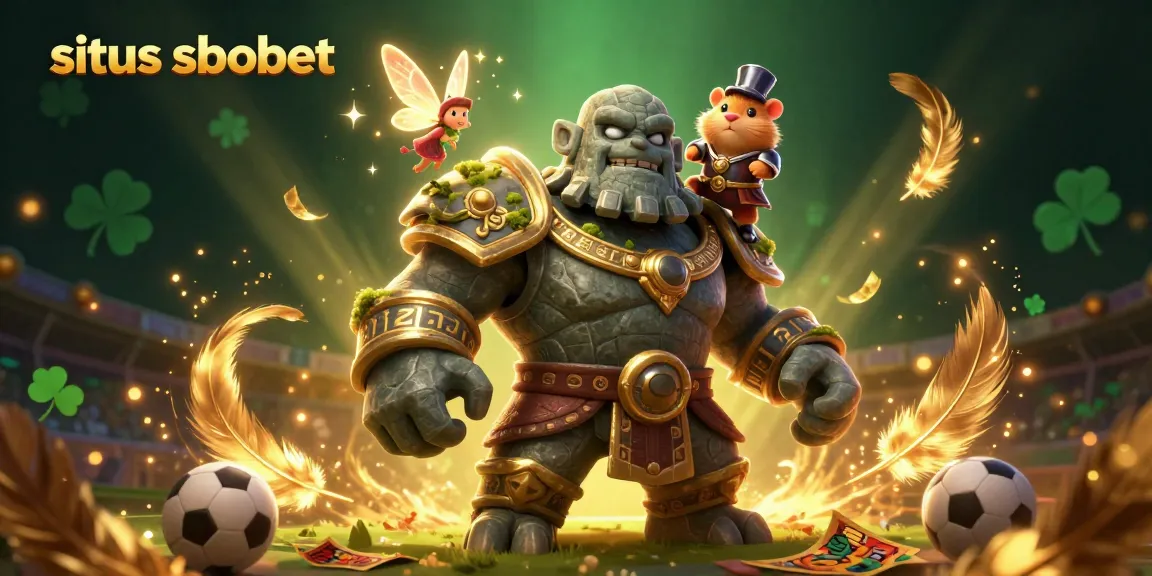 Engage in exciting bets on situs sbobet with dynamic scenes of animated guardians and sports betting elements.