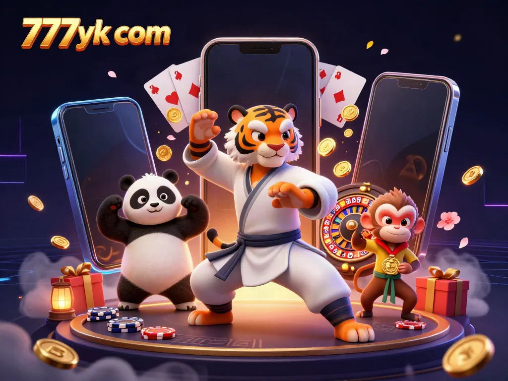 Engage with thrilling gameplay on 777yk com featuring vibrant slot games and animated characters.
