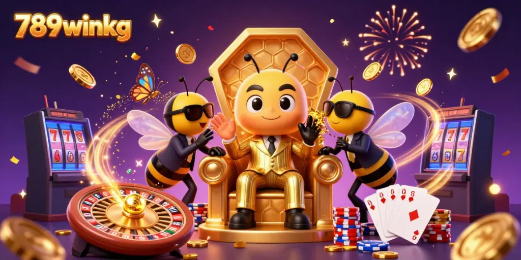 Experience excitement with 789winkg's dynamic casino scene featuring a bumblebee mob boss.