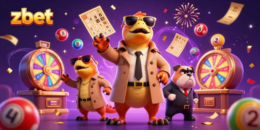 Get ready for zbet excitement as raptors humorously try to enter a VIP lounge amid colorful gambling elements.
