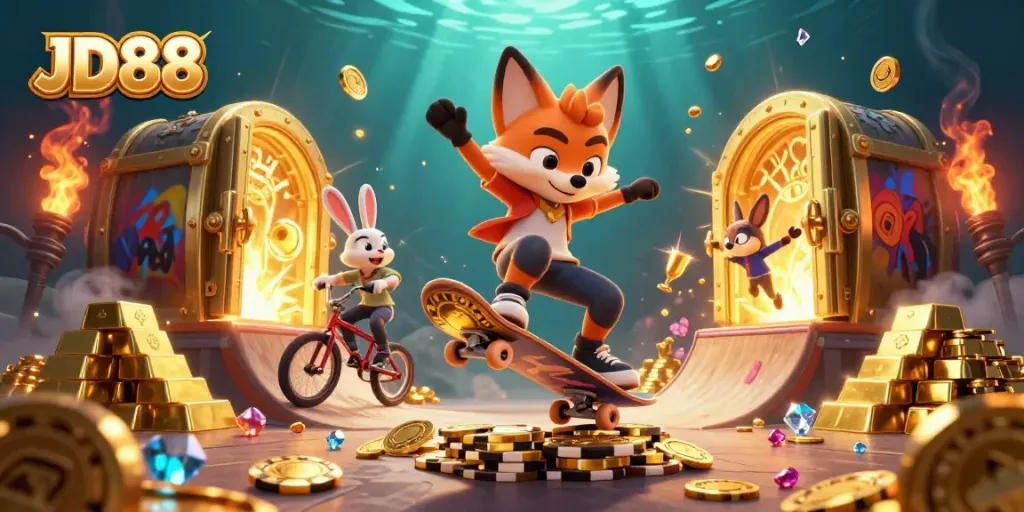 Experience thrilling gameplay at JD88 with dynamic characters and engaging casino elements