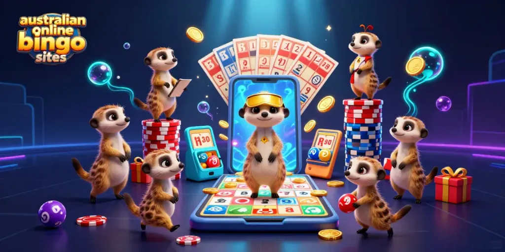 Experience the thrill of australian online bingo sites with dynamic gameplay and lively meerkat characters.