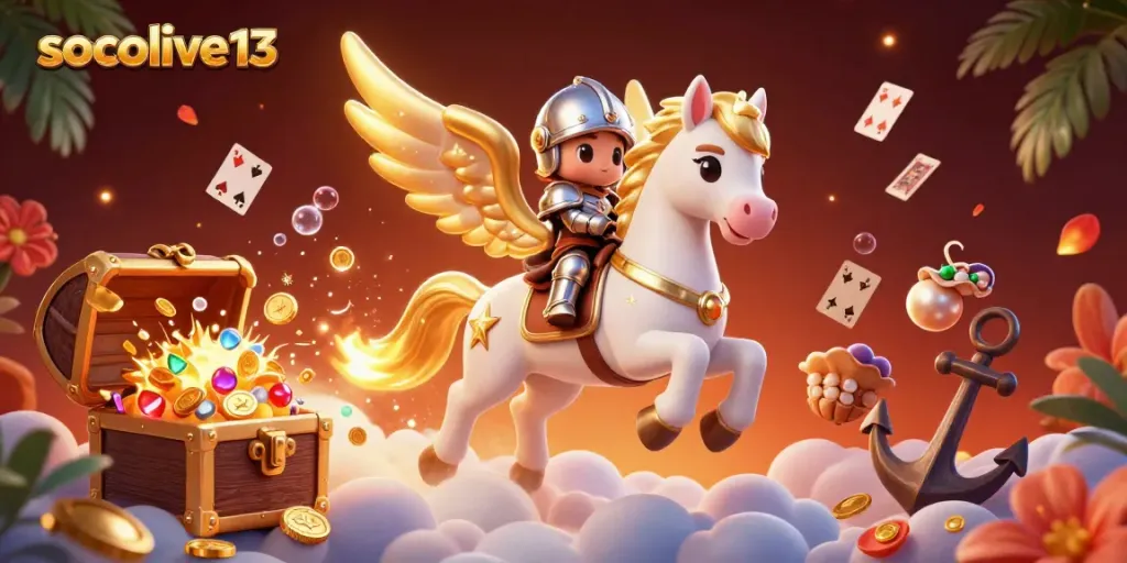 Experience the thrill of gambling with socolive13 in this vibrant 3D casino scene filled with excitement.