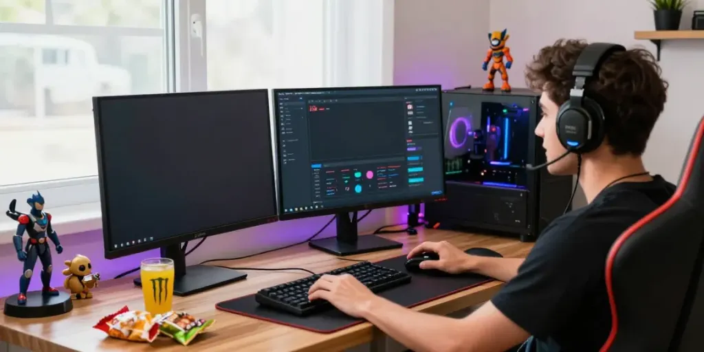 Enthusiastic player enjoying the h19 trang chủ gaming experience on a computer