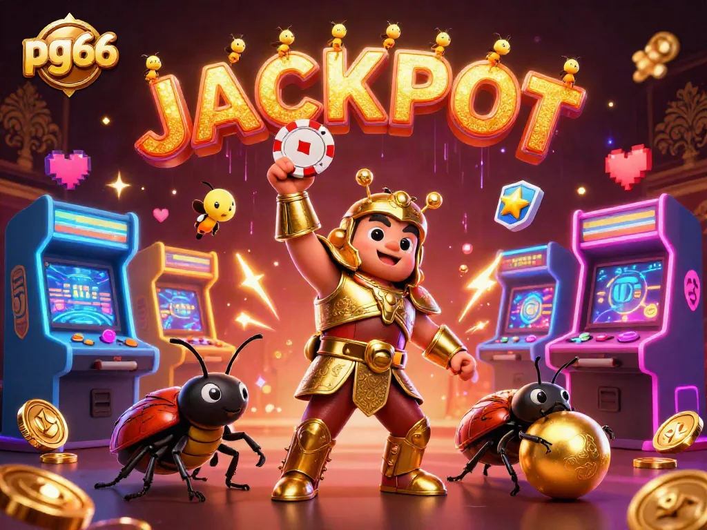 Engage with pg66's thrilling jackpot games, featuring vibrant characters and dynamic casino elements.