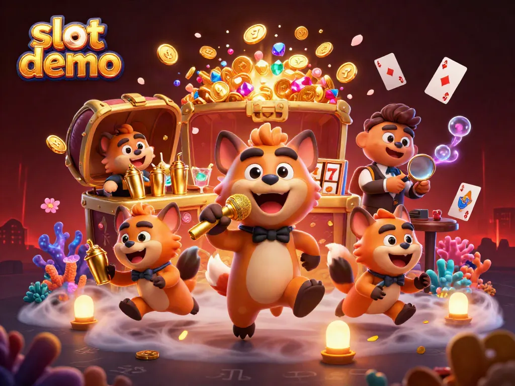 Experience slot demo action in a vibrant casino scene with animated hyenas and colorful visuals.