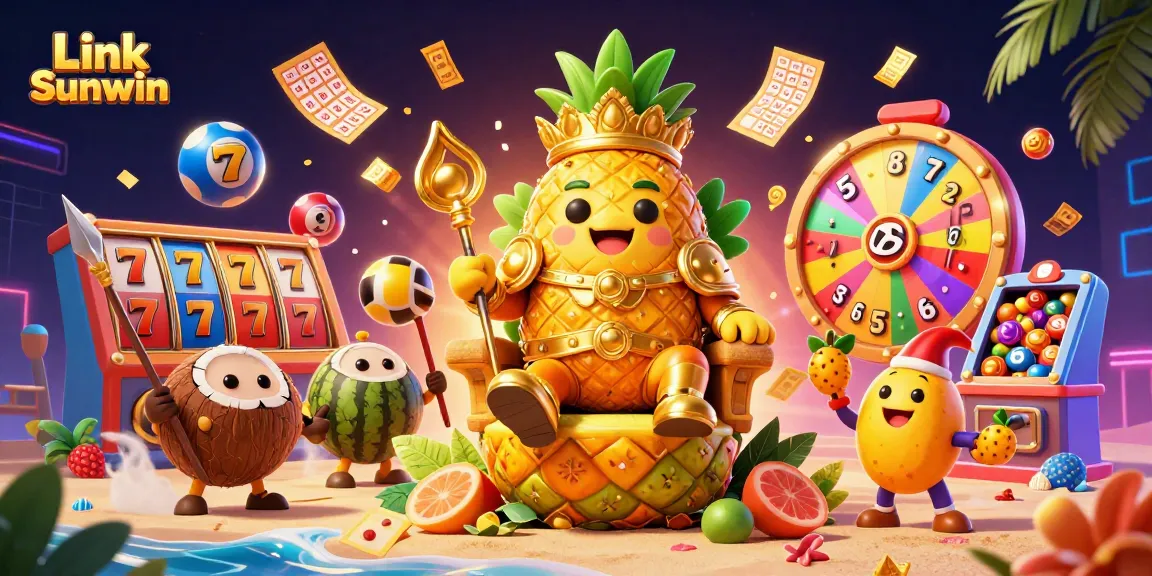 Spin big and win with Link Sunwin, featuring a vibrant casino scene filled with lottery excitement.