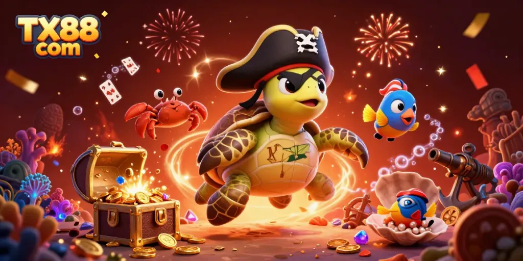Experience vibrant gaming excitement with TX88 com as pirate-themed characters and treasures come to life!