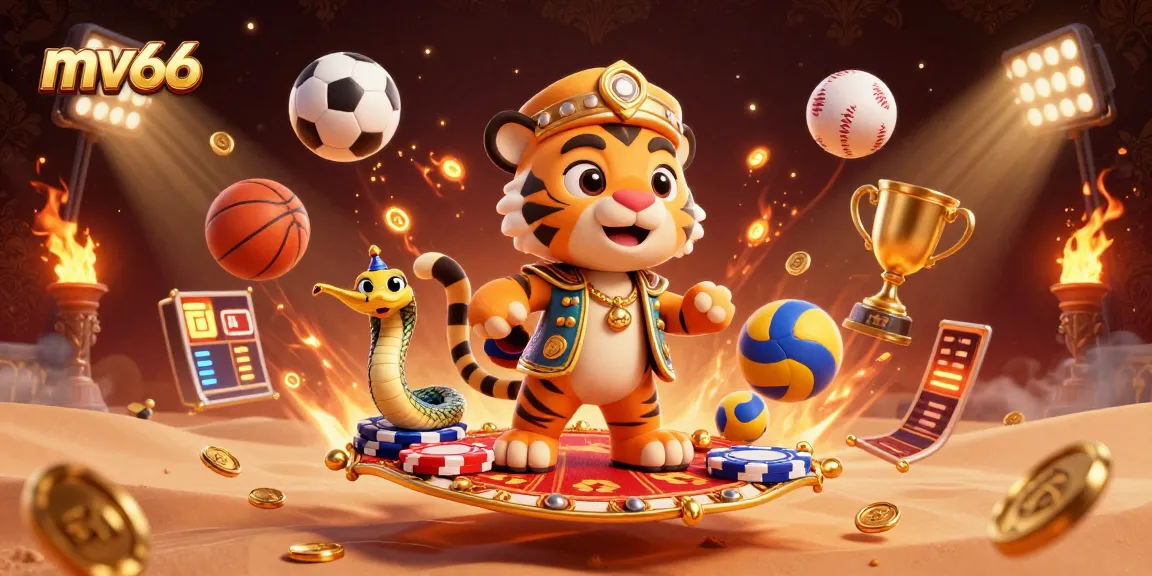 Experience thrilling gambling action at mv66 with vibrant characters and dynamic sports elements.