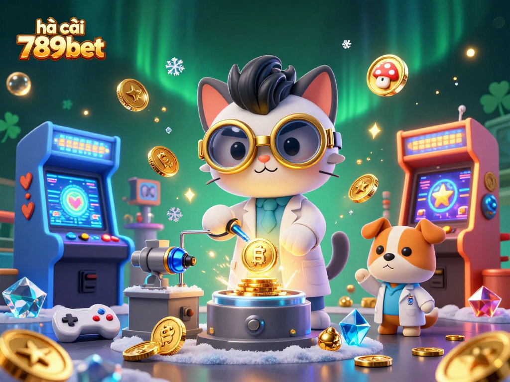 Winning strategies from the hà cái 789bet, showcasing colorful casino games and lively characters.