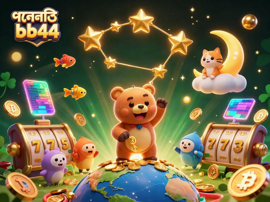 Experience exciting gameplay with পদোন্নতি bb44 while winning golden coins in this vibrant casino scene.