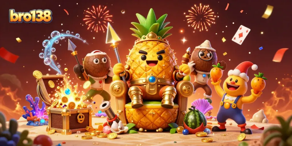 Engage with bro138's thrilling casino adventure featuring characters and vibrant elements