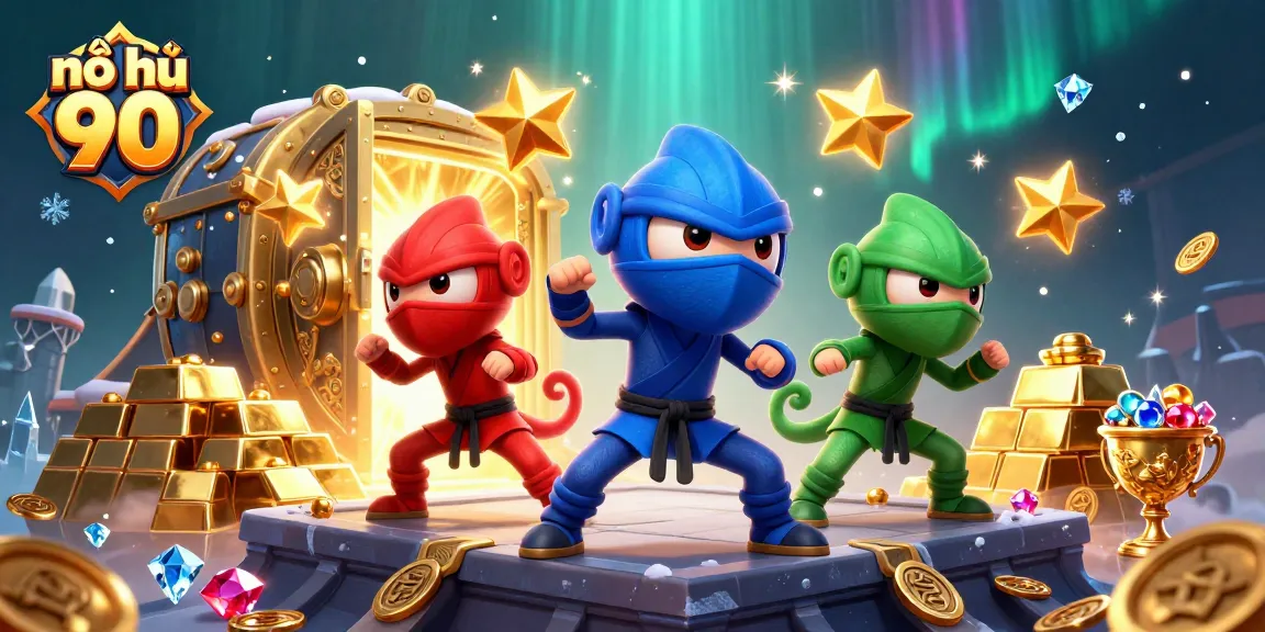 Experience nổ hũ 90 with thrilling gameplay and rich visuals in this vibrant casino illustration.