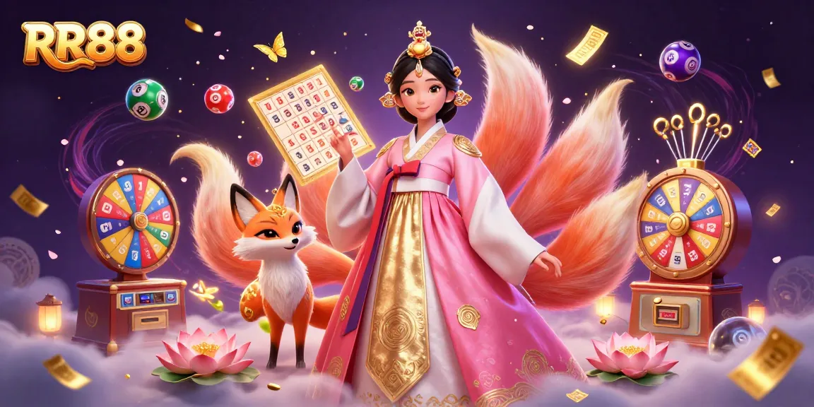 Engage with thrilling experiences at RR88 featuring vibrant lottery balls, games, and a lucky fox!