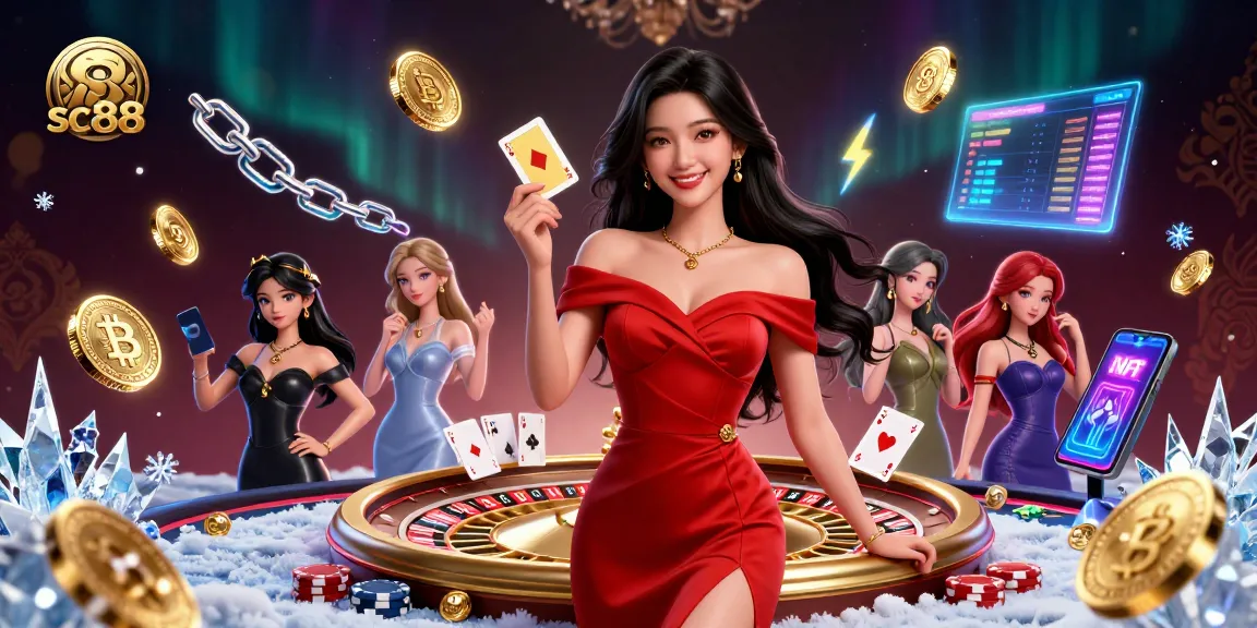 Experience the thrill of gambling with SC88 as a beautiful dealer showcases her skills at the roulette wheel.