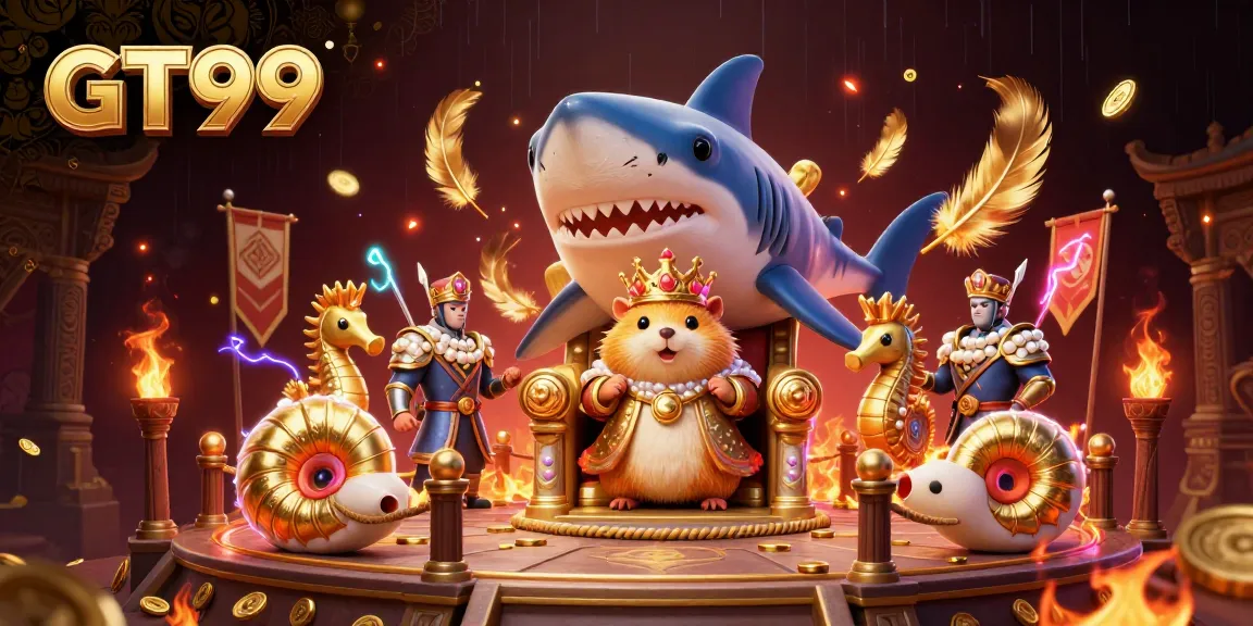 Engage with GT99's thrilling casino experience by winning big amidst golden coins and vibrant characters.