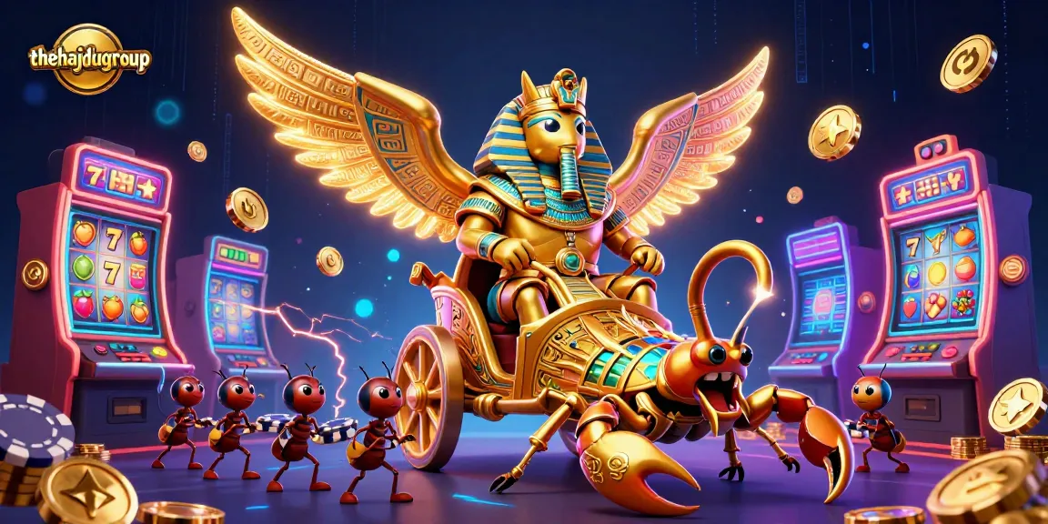 Engage with thehajdugroup's vibrant casino illustration showcasing slot strategy and gameplay excitement.