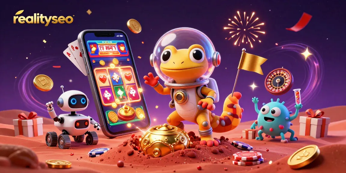 Experience winning excitement at realityseo with a bright, colorful casino scene on Mars.