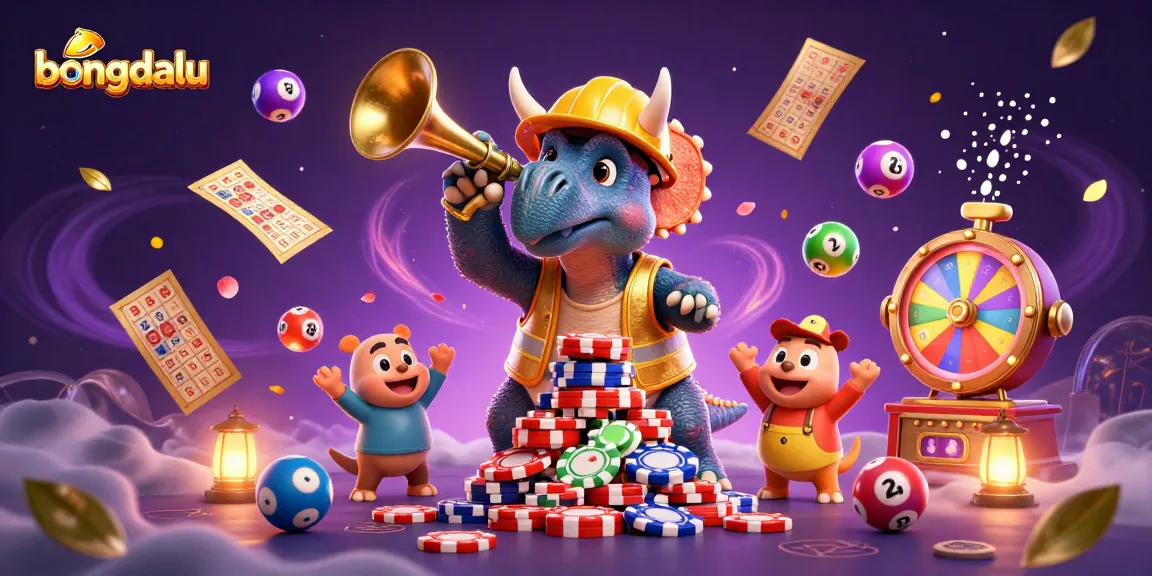 Bongdalu features a playful 3D scene with a triceratops, celebrating sports betting in an energetic atmosphere.