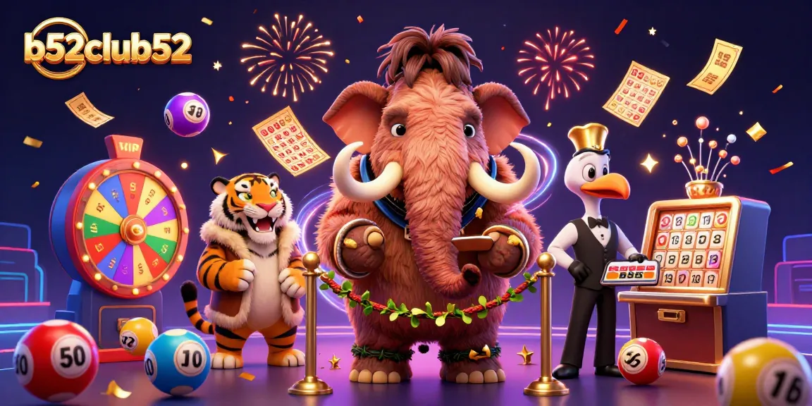 Experience the excitement of b52club52 with our vibrant casino scene featuring unique characters and dynamic gaming elements.
