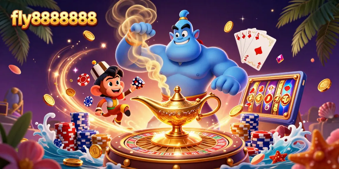 Experience the magic of fly88888888 with an exciting illustration capturing casino adventure.