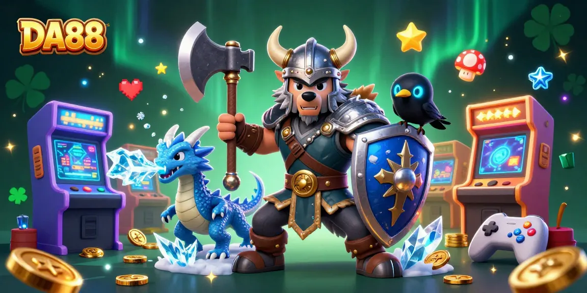 Experience thrilling gameplay with DA88 as Viking warrior and dragon conquer the casino.