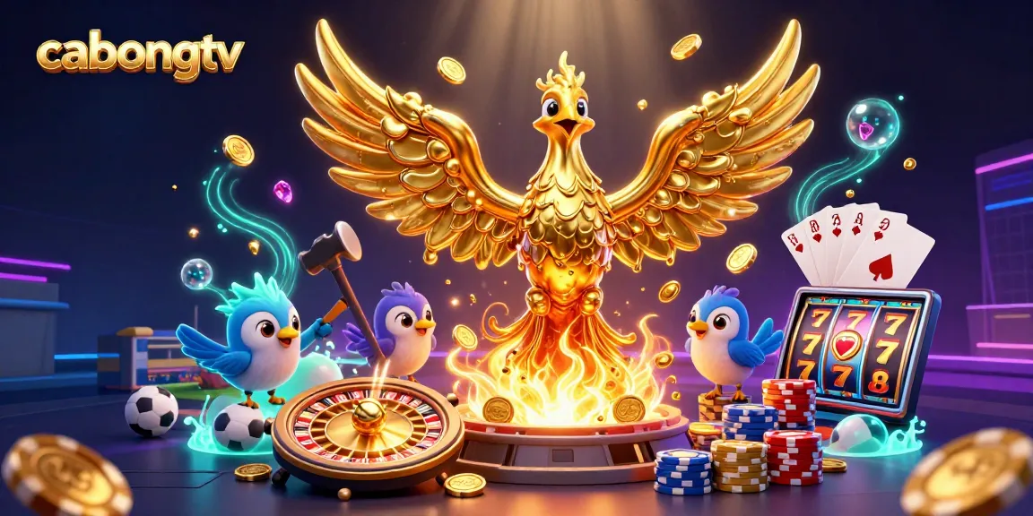 Experience thrilling sports betting with cabongtv, showcasing a vibrant 3D casino scene.